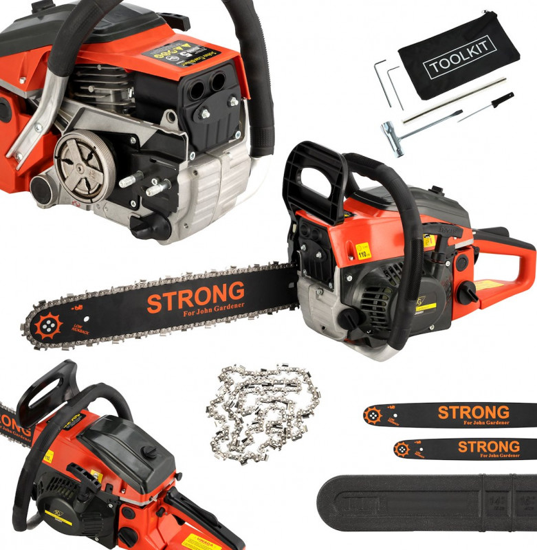 Tronçonneuse 2T / 43cm3   + 2 Guides + 2 Chaines 